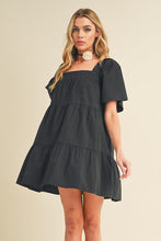 Load image into Gallery viewer, Square Neck Half Sleeve Tiered Summer Dress For Women–Elegant &amp; Flattering with Ruched Detail &amp; Chic Tiered Design
