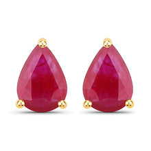 Load image into Gallery viewer, 1.60 Carat Genuine Ruby 10K Yellow Gold Earrings

