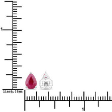 Load image into Gallery viewer, 1.60 Carat Genuine Ruby 14K White Gold Earrings
