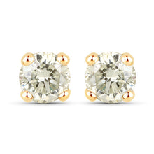Load image into Gallery viewer, 0.86 Carat Genuine LB Diamond 14K Yellow Gold Earrings
