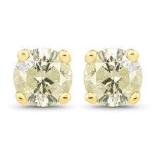 Load image into Gallery viewer, 0.95 Carat Genuine LB Diamond 14K Yellow Gold Earrings
