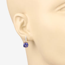 Load image into Gallery viewer, 5.64 Carat Genuine Tanzanite and White Diamond 14K Yellow Gold Earrings
