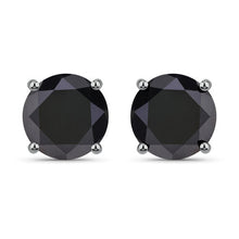 Load image into Gallery viewer, 4.91 Carat Genuine Black Diamond 14K White Gold Earrings
