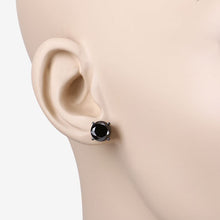 Load image into Gallery viewer, 4.25 Carat Genuine Black Diamond 14K White Gold Earrings
