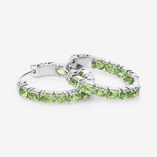 Load image into Gallery viewer, 3.40 Carat Genuine Peridot .925 Sterling Silver Earrings
