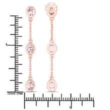 Load image into Gallery viewer, 1.62 Carat Genuine Morganite .925 Sterling Silver Earrings
