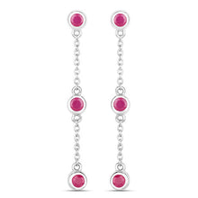 Load image into Gallery viewer, 0.78 Carat Genuine Ruby .925 Sterling Silver Earrings
