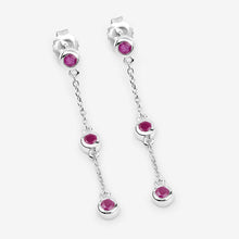 Load image into Gallery viewer, 0.78 Carat Genuine Ruby .925 Sterling Silver Earrings
