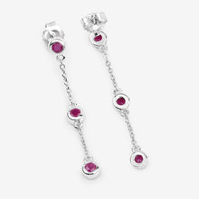 Load image into Gallery viewer, 0.78 Carat Genuine Ruby .925 Sterling Silver Earrings
