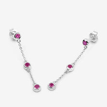 Load image into Gallery viewer, 0.78 Carat Genuine Ruby .925 Sterling Silver Earrings
