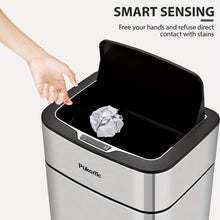 Load image into Gallery viewer, Automatic Stainless Steel Sensor Trash Can – Hands-free Quiet Close &amp; Odor-Control System
