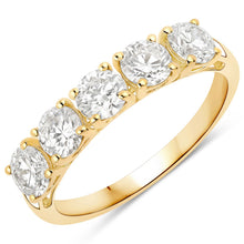 Load image into Gallery viewer, 1.50 Carat Genuine Lab Grown Diamond 14K Yellow Gold Ring
