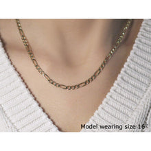 Load image into Gallery viewer, 3.8mm 14k Yellow Gold Solid Figaro Chain

