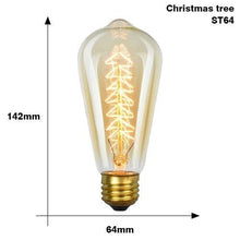 Load image into Gallery viewer, E27 Retro Edison Bulb AC 220V 110V 40W Dimmable Vintage Edison Light bulb ST64 G80 G95 T225 T300 Incandescent Lamp Edison Lamp Bravelight Antique Vintage Light Bulbs, T64 40W 2700K Warm Dimmable, Squirrel Cage Filament Edison Light Bulb for Table Lamp
