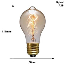Load image into Gallery viewer, E27 Retro Edison Bulb AC 220V 110V 40W Dimmable Vintage Edison Light bulb ST64 G80 G95 T225 T300 Incandescent Lamp Edison Lamp Bravelight Antique Vintage Light Bulbs, T64 40W 2700K Warm Dimmable, Squirrel Cage Filament Edison Light Bulb for Table Lamp
