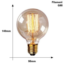 Load image into Gallery viewer, E27 Retro Edison Bulb AC 220V 110V 40W Dimmable Vintage Edison Light bulb ST64 G80 G95 T225 T300 Incandescent Lamp Edison Lamp Bravelight Antique Vintage Light Bulbs, T64 40W 2700K Warm Dimmable, Squirrel Cage Filament Edison Light Bulb for Table Lamp
