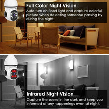 Load image into Gallery viewer, E27 WiFi Bulb Camera 1080P FHD WiFi IP Pan Tilt Security Surveillance  Camera with Two-Way Audio Full Color Night Vision
