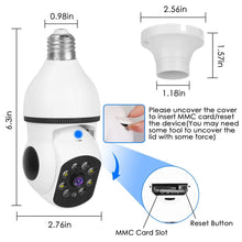 Load image into Gallery viewer, E27 WiFi Bulb Camera 1080P FHD WiFi IP Pan Tilt Security Surveillance  Camera with Two-Way Audio Full Color Night Vision
