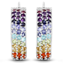 Load image into Gallery viewer, 8.79 Carat Genuine Multi Stones .925 Sterling Silver Earrings
