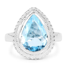 Load image into Gallery viewer, 5.30 Carat Genuine Blue Topaz .925 Sterling Silver Ring
