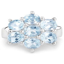 Load image into Gallery viewer, 3.57 Carat Genuine  Blue Topaz .925 Sterling Silver Ring
