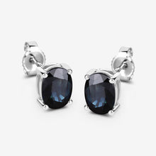 Load image into Gallery viewer, 1.90 Carat Genuine Blue Sapphire 10K White Gold Earrings
