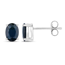 Load image into Gallery viewer, 1.90 Carat Genuine Blue Sapphire 10K White Gold Earrings
