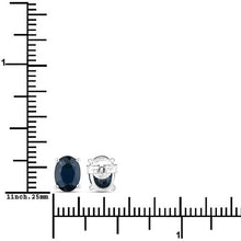 Load image into Gallery viewer, 1.90 Carat Genuine Blue Sapphire 10K White Gold Earrings
