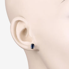 Load image into Gallery viewer, 1.90 Carat Genuine Blue Sapphire 10K Yellow Gold Earrings
