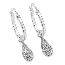 Load image into Gallery viewer, 0.28 Carat Genuine White Diamond .925 Sterling Silver Earrings
