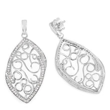 Load image into Gallery viewer, 0.73 Carat Genuine White Diamond .925 Sterling Silver Earrings
