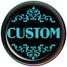 Load image into Gallery viewer, Custom Teal Personalized Name Rainbow Barbell Tongue Ring
