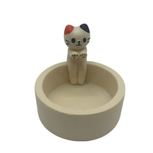Load image into Gallery viewer, 1pc WhimsyCat Ceramic Kitten Candle Holder - Encaustic Finish Tabletop Animal Theme Decor for Christmas, Halloween, Easter, Thanksgiving, Valentine'S Day
