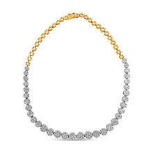 Load image into Gallery viewer, IGI Certified 14K Yellow Gold 14 3/4 cttw Pave Set Round-Cut Diamond Riviera Necklace (F-G Color, S2-I1 Clarity)
