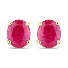 Load image into Gallery viewer, 0.60 Carat Genuine Ruby 14K Yellow Gold Earrings
