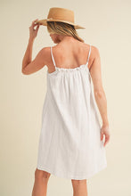 Load image into Gallery viewer, New Summer Embroidered Trim Gauze Square Neck Mini Cami Dress For Women –Elegant, Feminine &amp; Stylish for Summer
