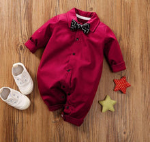 Load image into Gallery viewer, Luxury Modern Baby Boy Infant Rompers Baby Clothes Kids With Bow Modern Baby Costume Suit

