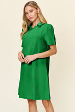 Load image into Gallery viewer, Double Take Full Size Texture Collared Neck Short Sleeve Dress Textured Dress For Women
