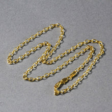 Load image into Gallery viewer, 3.2mm 14k Yellow Gold Oval Rolo Chain

