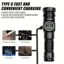 Load image into Gallery viewer, Rechargeable LED Flashlight with 5 Modes &amp; Magnetic Base – Gift Box
