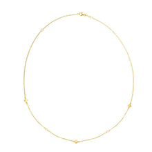Load image into Gallery viewer, 14k Yellow Gold Pearl Clover Necklace
