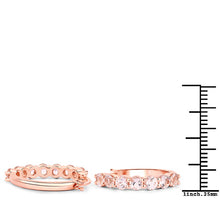 Load image into Gallery viewer, 18K Rose Gold Plated 1.68 Carat Genuine Morganite .925 Sterling Silver Earrings
