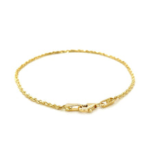 Load image into Gallery viewer, 10k Yellow Gold Solid Diamond Cut Rope Bracelet 1.5mm
