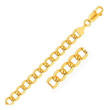 Load image into Gallery viewer, 6.2mm 14k Yellow Gold Lite Curb Bracelet
