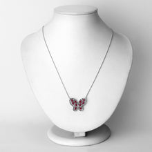 Load image into Gallery viewer, 2.36 Carat Genuine Ruby and White Zircon .925 Sterling Silver Necklace
