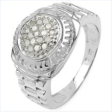 Load image into Gallery viewer, 0.20 Carat Genuine White Diamond .925 Sterling Silver Ring
