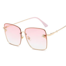 Load image into Gallery viewer, Luxury Square  Modern  WIth  Metal Luxury Bee Sunglasses For  Women and Ladies With  Retro Brand designer Metal Frame Oversized Style And Grandient Glasses
