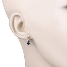 Load image into Gallery viewer, 1.65 Carat Genuine Blue Sapphire and White Diamond 10K Yellow Gold Earrings
