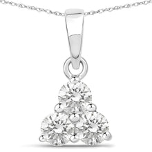 Load image into Gallery viewer, 0.51 Carat Genuine Lab Grown Diamond 14K White Gold Pendant
