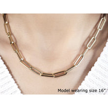 Load image into Gallery viewer, 14K Yellow Gold Wide Paperclip Chain (6.1mm)
